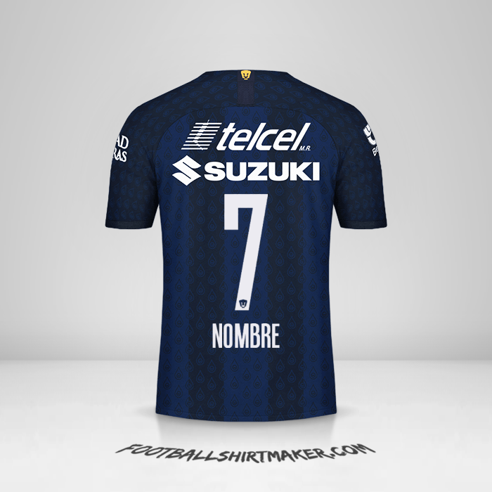 Jersey Pumas UNAM 2019/20 Visita -  nombre - 7