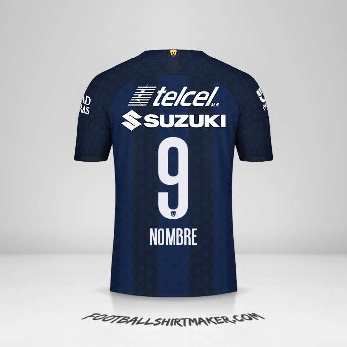 Jersey Pumas UNAM 2019/20 Visita -  nombre - 9