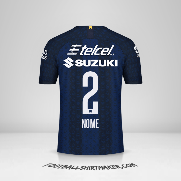 Camisola Pumas UNAM 2019/20 Alternativa -  nome - 2