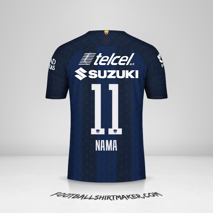 Jersey Pumas UNAM 2019/20 Alternatif -  nama - 11