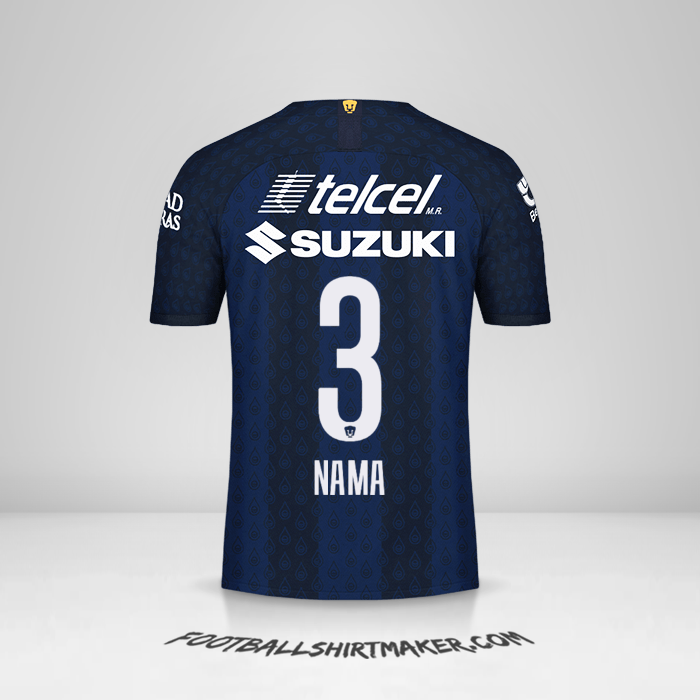 Jersey Pumas UNAM 2019/20 Alternatif -  nama - 3