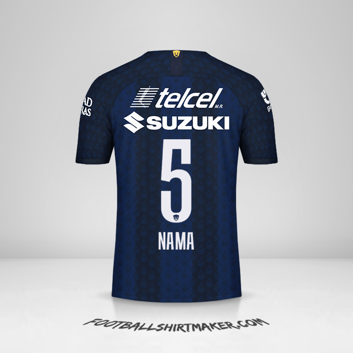 Jersey Pumas UNAM 2019/20 Alternatif -  nama - 5