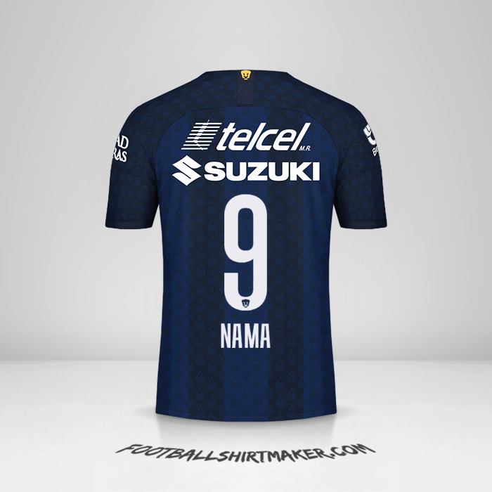 Jersey Pumas UNAM 2019/20 Alternatif -  nama - 9
