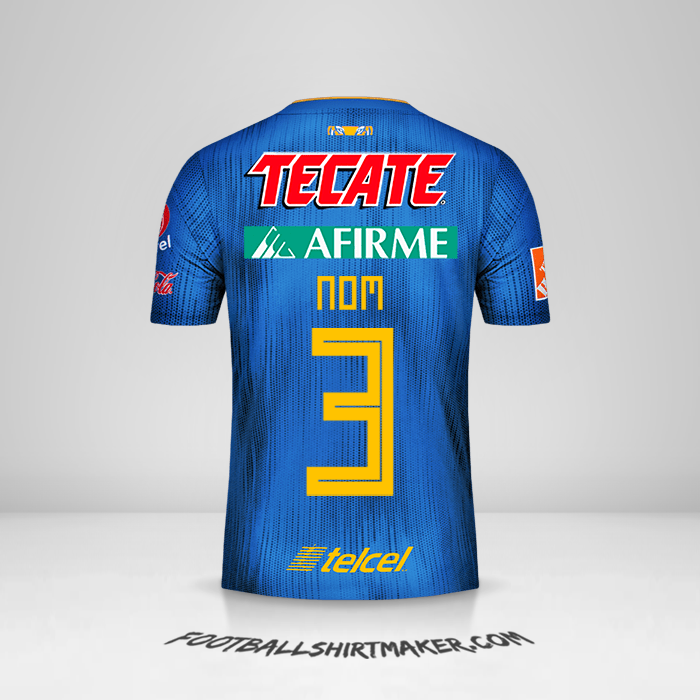 Maillot Tigres UANL 2019/20 Extérieur -  nom - 3