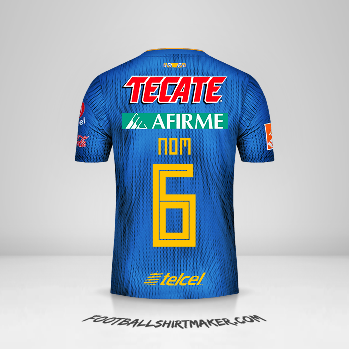 Maillot Tigres UANL 2019/20 Extérieur -  nom - 6