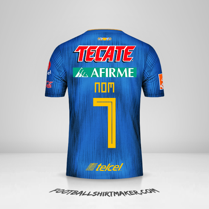 Maillot Tigres UANL 2019/20 Extérieur -  nom - 7