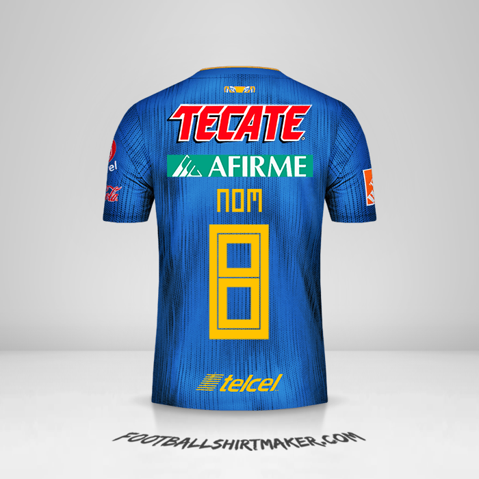 Maillot Tigres UANL 2019/20 Extérieur -  nom - 8