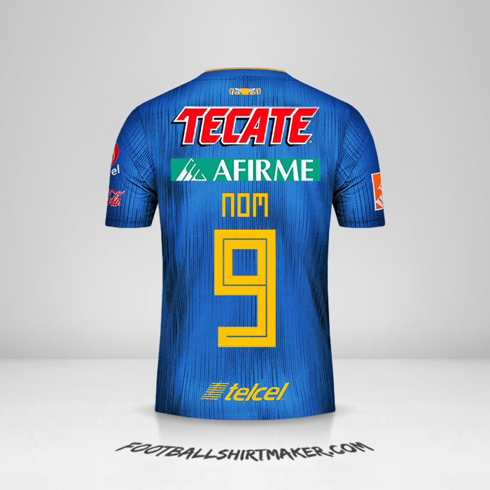 Maillot Tigres UANL 2019/20 Extérieur -  nom - 9
