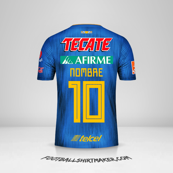 Jersey Tigres UANL 2019/20 Visita -  nombre - 10