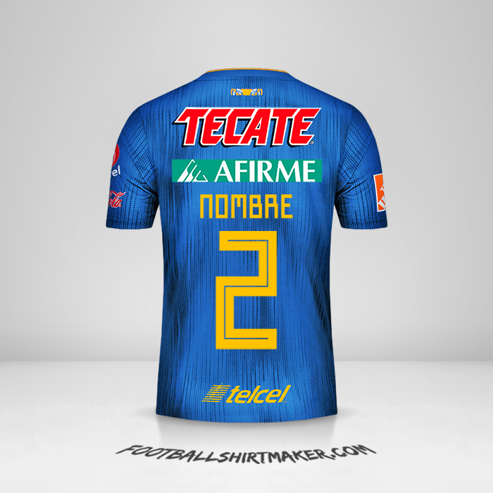 Jersey Tigres UANL 2019/20 Visita -  nombre - 2
