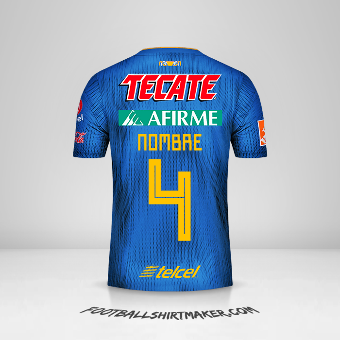 Jersey Tigres UANL 2019/20 Visita -  nombre - 4