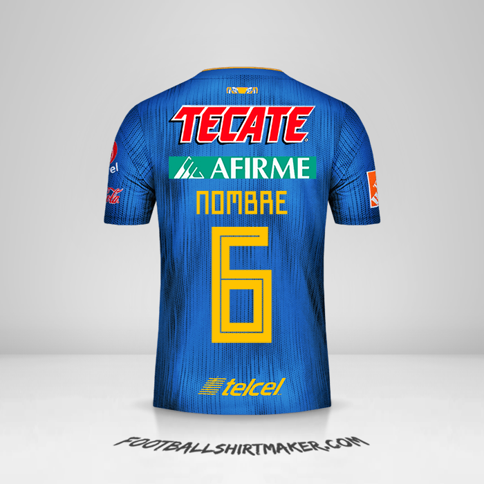 Jersey Tigres UANL 2019/20 Visita -  nombre - 6