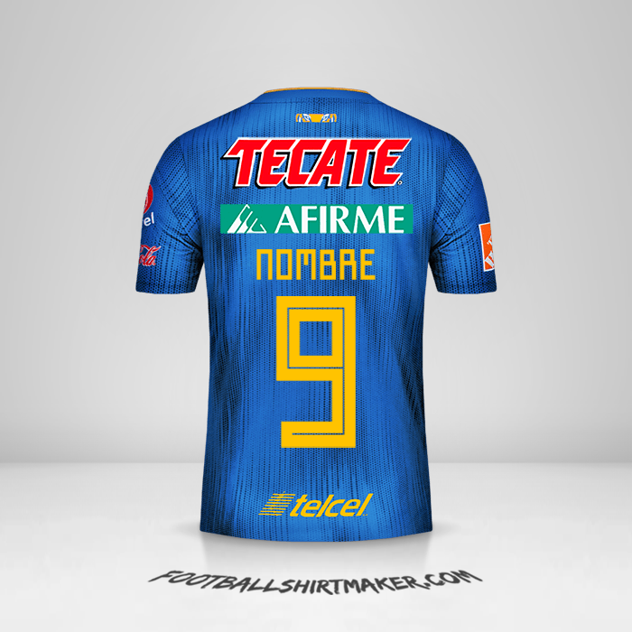 Jersey Tigres UANL 2019/20 Visita -  nombre - 9