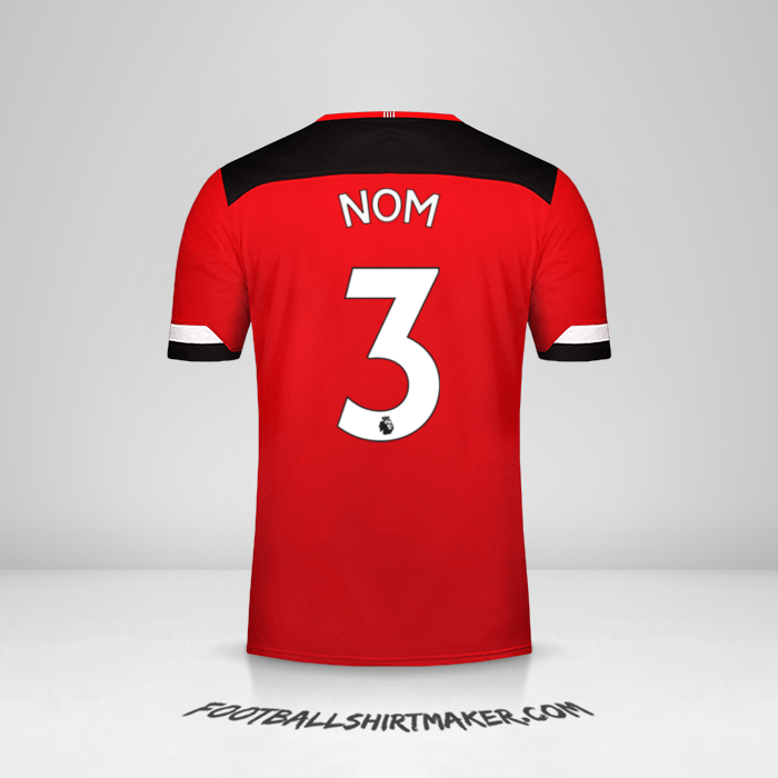 Maillot Southampton FC 2019/20 -  nom - 3
