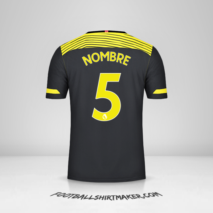 Jersey Southampton FC 2019/20 Visita -  nombre - 5