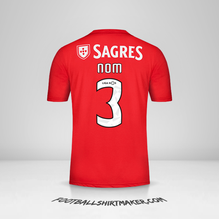 Maillot SL Benfica 2018/19 -  nom - 3