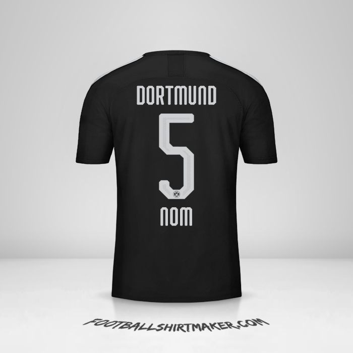 Maillot Borussia Dortmund 2019/20 Extérieur -  nom - 5