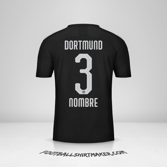 Jersey Borussia Dortmund 2019/20 Visita -  nombre - 3
