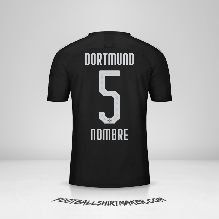 Jersey Borussia Dortmund 2019/20 Visita -  nombre - 5
