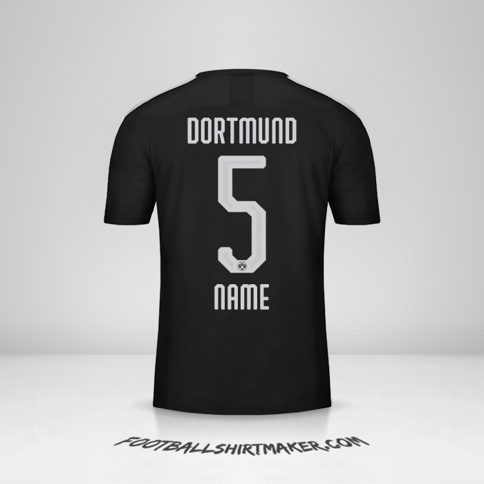 Trikot Borussia Dortmund 2019/20 Auswärts -  name - 5