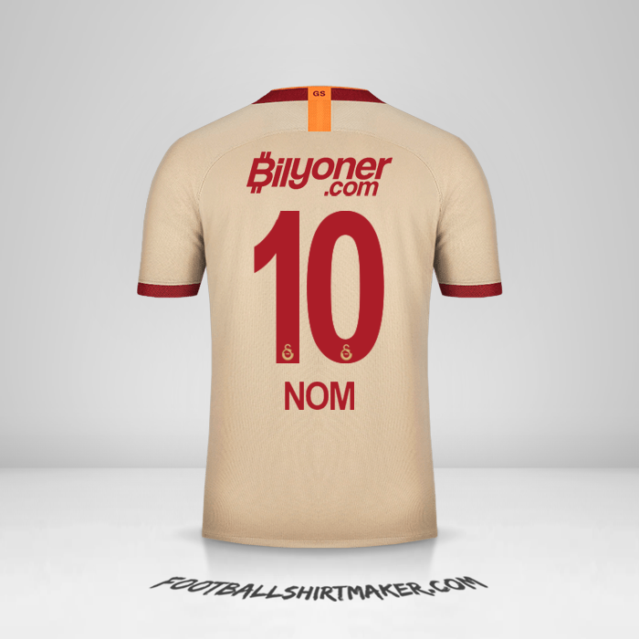 Maillot Galatasaray SK 2019/20 Extérieur -  nom - 10