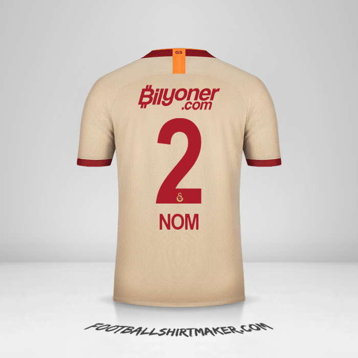 Maillot Galatasaray SK 2019/20 Extérieur -  nom - 2