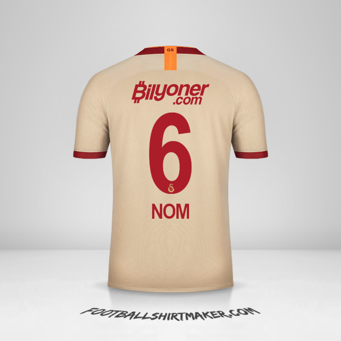 Maillot Galatasaray SK 2019/20 Extérieur -  nom - 6