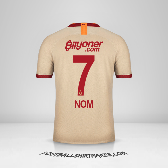 Maillot Galatasaray SK 2019/20 Extérieur -  nom - 7