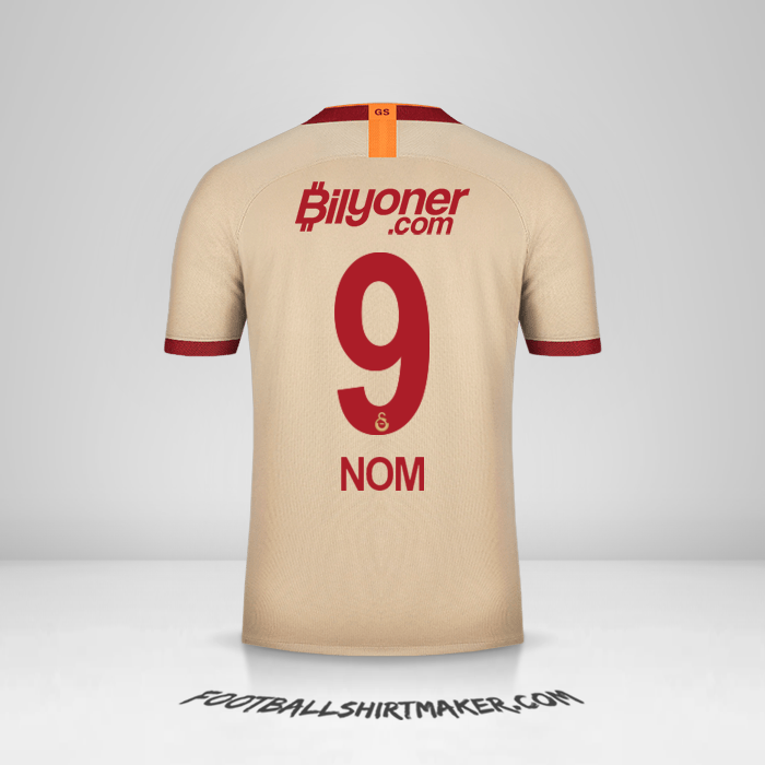 Maillot Galatasaray SK 2019/20 Extérieur -  nom - 9