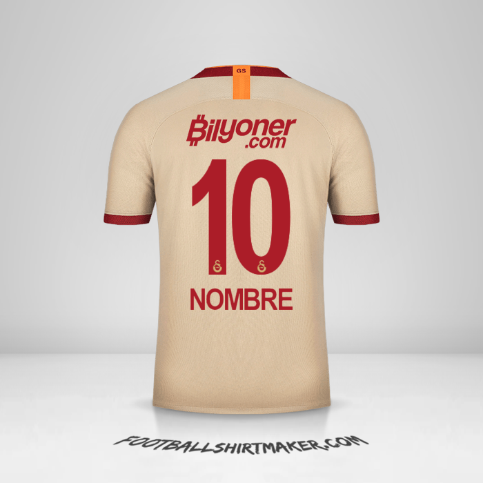 Jersey Galatasaray SK 2019/20 Visita -  nombre - 10