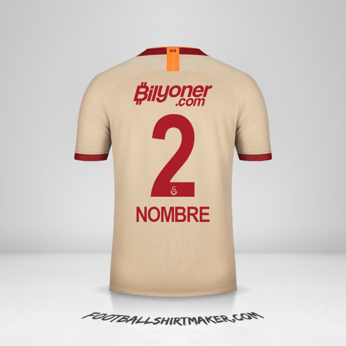 Jersey Galatasaray SK 2019/20 Visita -  nombre - 2