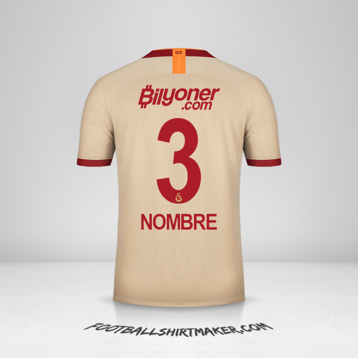 Camiseta Galatasaray SK 2019/20 Visita -  nombre - 3