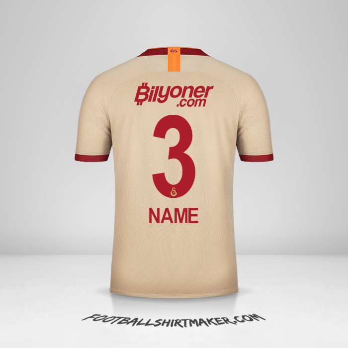 Trikot Galatasaray SK 2019/20 Auswärts -  name - 3