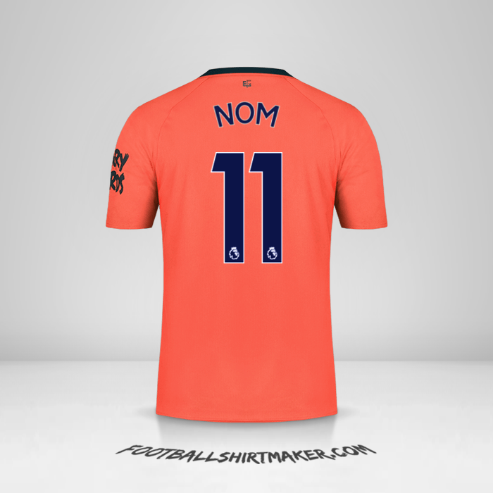 Maillot Everton FC 2019/20 Extérieur -  nom - 11