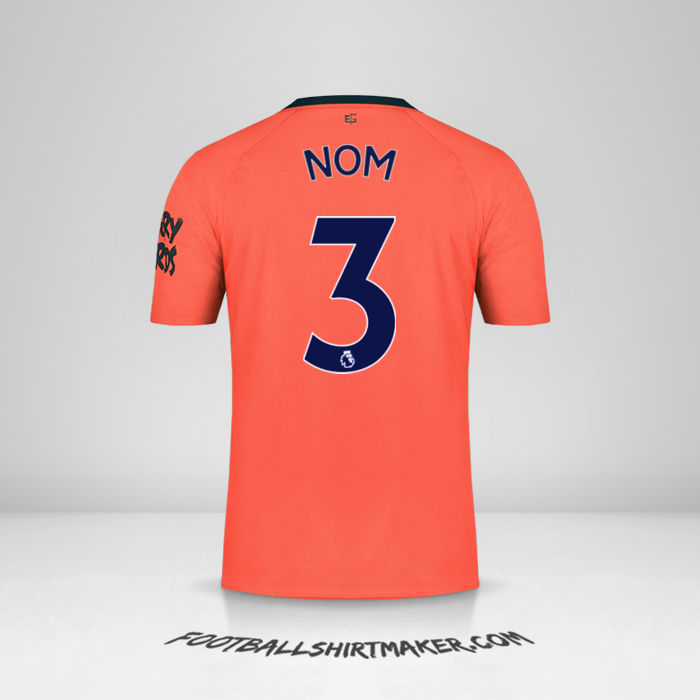Maillot Everton FC 2019/20 Extérieur -  nom - 3