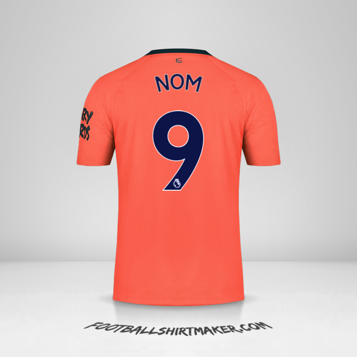 Maillot Everton FC 2019/20 Extérieur -  nom - 9