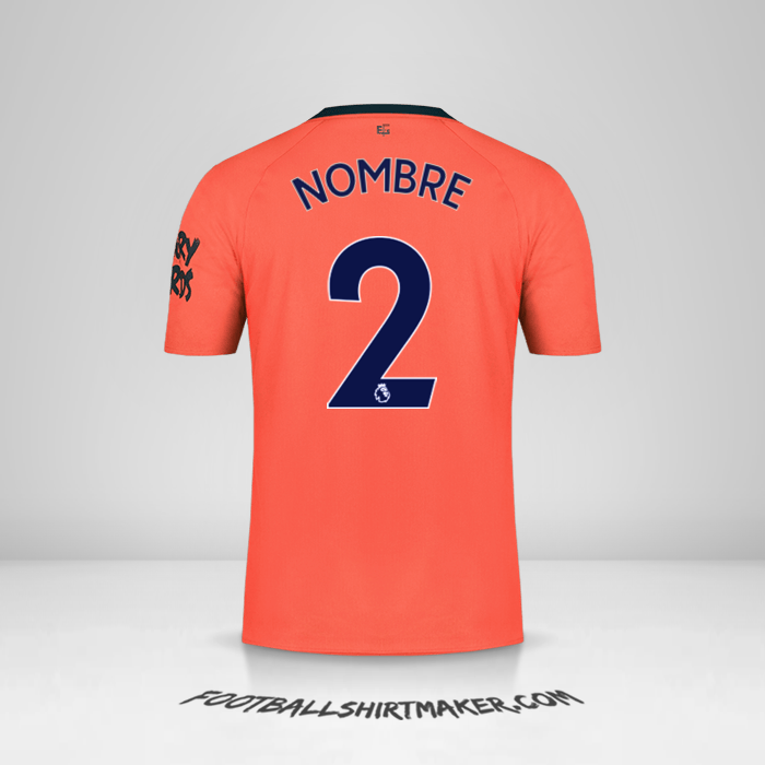 Jersey Everton FC 2019/20 Visita -  nombre - 2