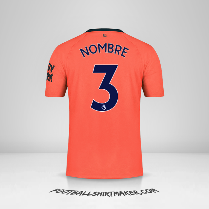 Jersey Everton FC 2019/20 Visita -  nombre - 3