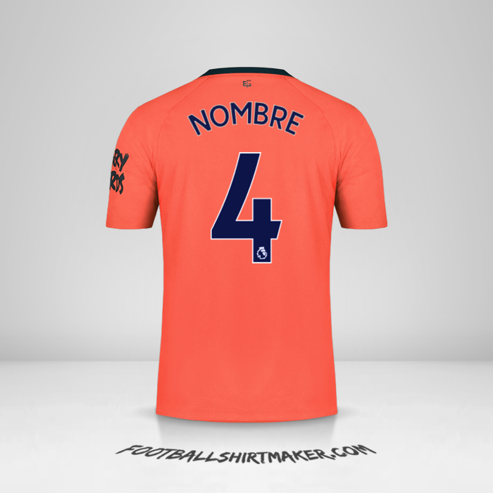 Jersey Everton FC 2019/20 Visita -  nombre - 4