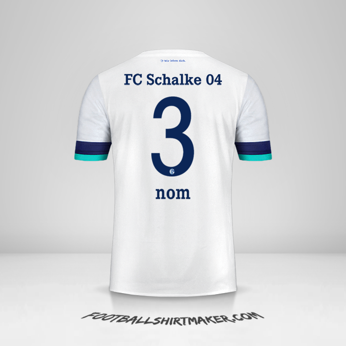 Maillot Schalke 04 2019/20 Extérieur -  nom - 3