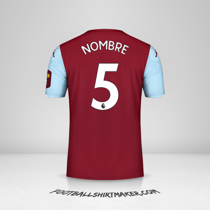 Camiseta Aston Villa FC 2019/20 -  nombre - 5