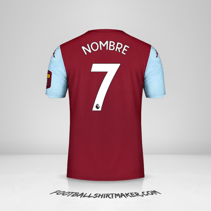 Camiseta Aston Villa FC 2019/20 -  nombre - 7