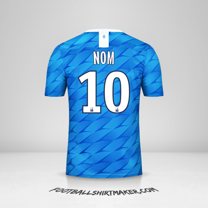 Maillot Olympique de Marseille 2019/20 Extérieur -  nom - 10