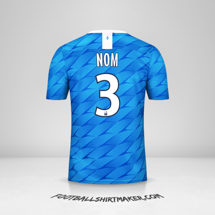 Maillot Olympique de Marseille 2019/20 Extérieur -  nom - 3