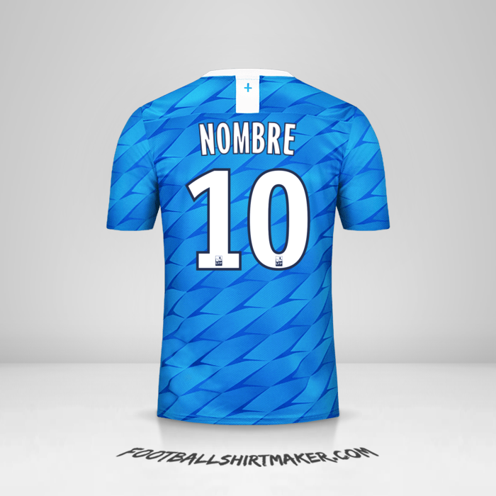 Jersey Olympique de Marseille 2019/20 Visita -  nombre - 10