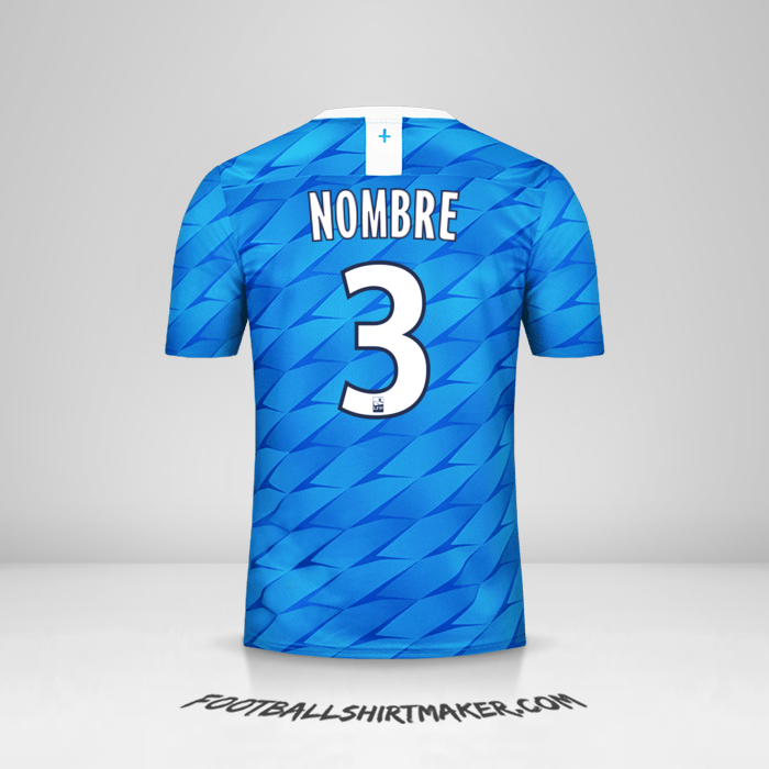 Camiseta Olympique de Marseille 2019/20 Visita -  nombre - 3