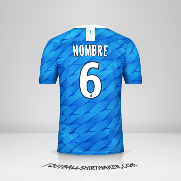 Jersey Olympique de Marseille 2019/20 Visita -  nombre - 6