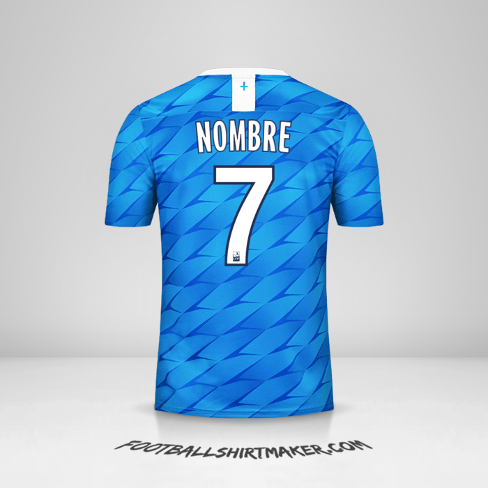 Jersey Olympique de Marseille 2019/20 Visita -  nombre - 7