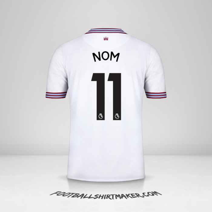 Maillot West Ham United FC 2019/20 Extérieur -  nom - 11
