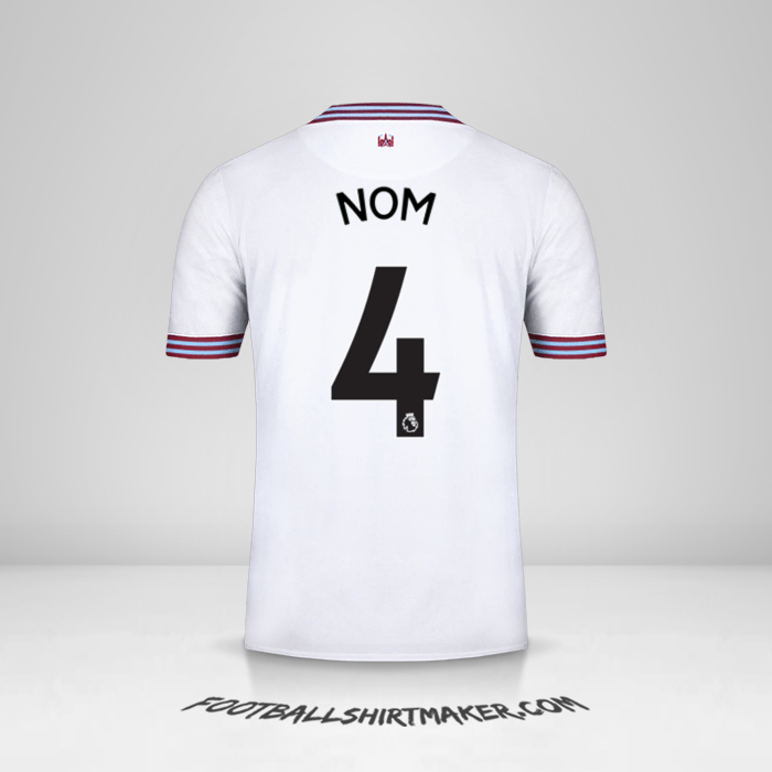 Maillot West Ham United FC 2019/20 Extérieur -  nom - 4